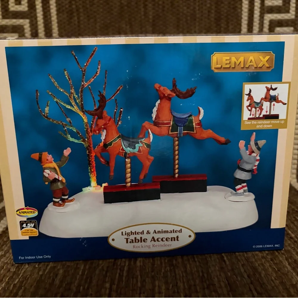 Lemax Rocking Reindeer - Picture 1 of 2